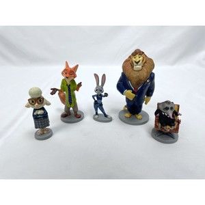 Disney Zootopia Figures Set of 5 Judy Hopps Nick Mayor